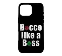 Custodia per iPhone 16 Pro Max Bocce come un boss giocatore di palla italiano lancio gioco Italia