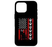 Custodia per iPhone 16 Pro Max Bombay Cat 4th of July Patriotic American Flag Paws Lover