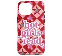 Custodia per iPhone 16 Pro Max Book Lover Hot Girls Read Preppy Pink Red Star Y2K
