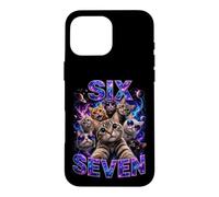 Custodia per iPhone 16 Pro Max Bootleg Six Seven Meme Space Galaxy - Simpatici gatti