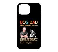Custodia per iPhone 16 Pro Max Border Collie Dog Dad Definition Funny Fathers Day