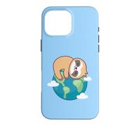 Custodia per iPhone 16 Pro Max Bradipo Madre Terra Giornata Divertente Per Gli Amanti Dell'ambiente Pianeta