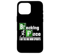 Custodia per iPhone 16 Pro Max Breaking Space Running Funny Runner