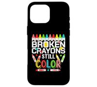 Custodia per iPhone 16 Pro Max Broken Crayons Still Color Mental Health Awareness Men Women