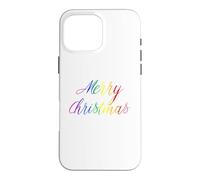 Custodia per iPhone 16 Pro Max Buon Natale Gay Arte Arcobaleno Queer Holiday Amore LGBTQ