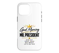 Custodia per iPhone 16 Pro Max Buongiorno Signor Presidente Funny President Morning Coffee