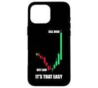 Custodia per iPhone 16 Pro Max Buy low sell high trader azioni mercato azionario Borsa