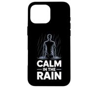 Custodia per iPhone 16 Pro Max Calm In The Rain Amante Pioggia Accogliente