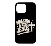 Custodia per iPhone 16 Pro Max Camminare con Gesù Cristo Croce Cristiano Fede Cristianesimo