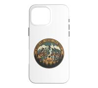 Custodia per iPhone 16 Pro Max Camping Vacation Mountains Coffee And Folk Music