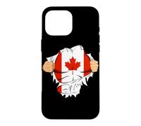 Custodia per iPhone 16 Pro Max Canadian Superhero Canada Flag Patriot Gift