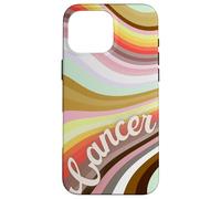 Custodia per iPhone 16 Pro Max Cancro Zodiaco Retro Onde Astrologia Segno Vintage Colori
