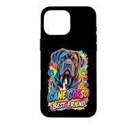 Custodia per iPhone 16 Pro Max Cane Corso Best Friend Colorful Pop Art Dog Mom, amanti dei cani