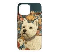 Custodia per iPhone 16 Pro Max Cane Westie vintage stile Morris Botanicall