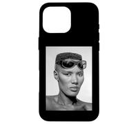 Custodia per iPhone 16 Pro Max Cantante Grace Jones Caldo Similpelle Era 1980 Allan Ballard