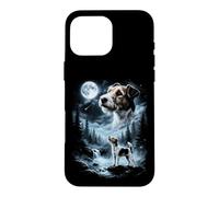Custodia per iPhone 16 Pro Max Capelli di filo Fox Terrier Howling to the Moon Retro 90's Dog