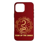 Custodia per iPhone 16 Pro Max Capodanno cinese del serpente Anni zodiacali cinesi 2025
