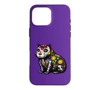 Custodia per iPhone 16 Pro Max Capybara Mexican Sugar Skull Calavera Viva Mexico Party