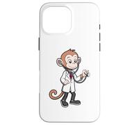 Custodia per iPhone 16 Pro Max Caring Monkey Doctor Stetoscopio Healthcare