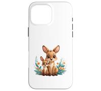 Custodia per iPhone 16 Pro Max Carino Madre Canguro E Joey Animale Illustrazione