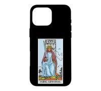Custodia per iPhone 16 Pro Max Carta dei tarocchi del re delle spade Occulto Credenze Divinazione Magia