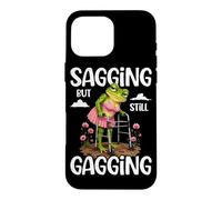 Custodia per iPhone 16 Pro Max Cascante ma ancora bavaglio rana meme umorismo rabbia scherzo per adulti