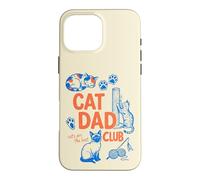 Custodia per iPhone 16 Pro Max Cat Dad Club Funny Cat Lover Father's Day