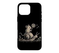 Custodia per iPhone 16 Pro Max Cavalcando il topo Lumaca Foresta Fauna Selvat