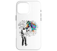 Custodia per iPhone 16 Pro Max Cavallo colorato Graffiti Street Art Painter Artist Horse