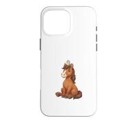 Custodia per iPhone 16 Pro Max Cavallo con uccellino blu