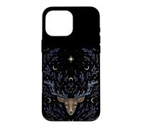 Custodia per iPhone 16 Pro Max Cervo Cervo Sogno Mistico Whimsigoth Arte Disegno Episodico