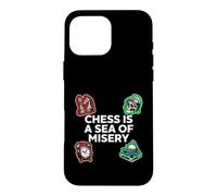 Custodia per iPhone 16 Pro Max Chess Is A Sea Of Misery Funny Board Gamer