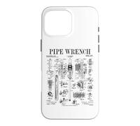 Custodia per iPhone 16 Pro Max Chiave idraulica per tubi, stile vintage, stampa brevettata