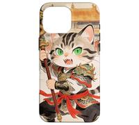 Custodia per iPhone 16 Pro Max Chibi asiatico cinese guerriero gatto - Meow Kung Fu Vintage Art