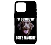 Custodia per iPhone 16 Pro Max Chocolate Lab Dad The Dog Father The Lab Padre Labrador Dad
