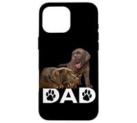 Custodia per iPhone 16 Pro Max Chocolate Lab Dad The Dog Father The Lab Padre Labrador Dad