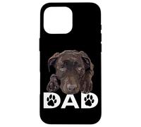 Custodia per iPhone 16 Pro Max Chocolate Lab Dad The Dog Father The Lab Padre Labrador Dad