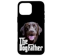Custodia per iPhone 16 Pro Max Chocolate Lab Dad The Dog Father The Lab Padre Labrador Dad