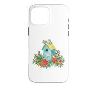 Custodia per iPhone 16 Pro Max Christmas Holiday Wreath Birdhouse Birds & Bells