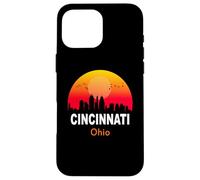 Custodia per iPhone 16 Pro Max Cincinnati Ohio Vintage Sunset Retro City State USA