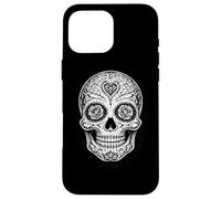 Custodia per iPhone 16 Pro Max Cinco de mayo giorno dei morti cranio occhi rosa