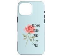 Custodia per iPhone 16 Pro Max Citazione di Bloom Into You Rose