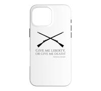 Custodia per iPhone 16 Pro Max Citazione di Patrick Henry - Dammi la libertà o dammi la morte!