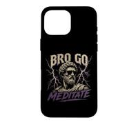 Custodia per iPhone 16 Pro Max Citazioni sullo stoicismo di Bro Go Meditate Marcus Aurelio