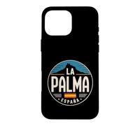 Custodia per iPhone 16 Pro Max City Travel Spagna La Palma España Bandiera Stile