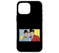 Custodia per iPhone 16 Pro Max Classico Comico Duo Pop Art Retro Bombetta Cappello Illustrazione
