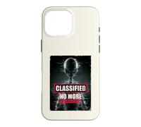 Custodia per iPhone 16 Pro Max Classified Aliens Exist, grafica glitch, design fantascientifico retrò