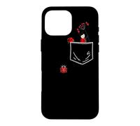 Custodia per iPhone 16 Pro Max Coccinella in tasca Love Ladybugs