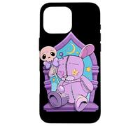Custodia per iPhone 16 Pro Max Coniglietto Voodoo Gotico Peluche Coniglio Celeste Magia Grafica