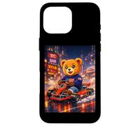 Custodia per iPhone 16 Pro Max Cool Amazing Teddy Bear Karting Race of Champions Graphic